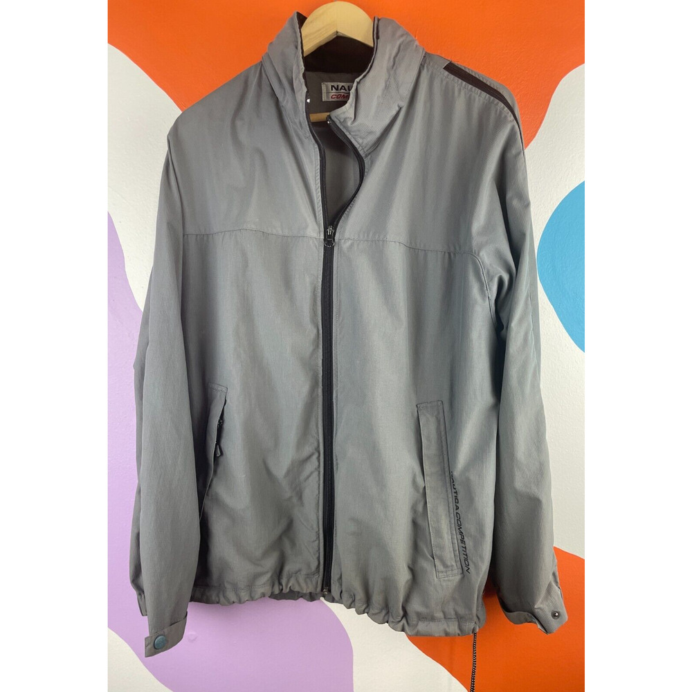 VTG Nautica Windbreaker Jacket Men's Medium Competition Vented Sleeves Sailing